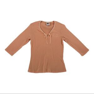 Medium Peach Mid-Sleeve Harley Davidson Shirt